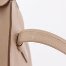 Salvatore Ferragamo Gancini Tote Bag Leather Beige Silver Auth ka6363-12