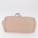 Salvatore Ferragamo Gancini Tote Bag Leather Beige Silver Auth ka6363-13