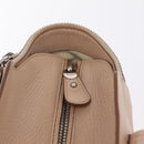 Salvatore Ferragamo Gancini Tote Bag Leather Beige Silver Auth ka6363-20