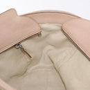Salvatore Ferragamo Gancini Tote Bag Leather Beige Silver Auth ka6363-23