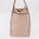 Salvatore Ferragamo Gancini Tote Bag Leather Beige Silver Auth ka6363-5