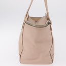 Salvatore Ferragamo Gancini Tote Bag Leather Beige Silver Auth ka6363-6