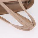Salvatore Ferragamo Gancini Tote Bag Leather Beige Silver Auth ka6363-8
