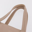Salvatore Ferragamo Gancini Tote Bag Leather Beige Silver Auth ka6363-9