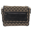GUCCI GG Canvas Shoulder Bag Beige Gold 019 0375 Auth ka6364-2