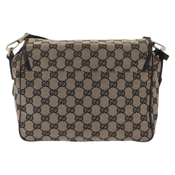GUCCI GG Canvas Shoulder Bag Beige Gold 019 0375 Auth ka6364