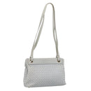 BOTTEGA VENETA INTRECCIATO Shoulder Bag Leather Light Blue Gold Auth ka6365-1