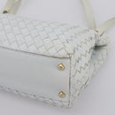 BOTTEGA VENETA INTRECCIATO Shoulder Bag Leather Light Blue Gold Auth ka6365-10