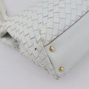 BOTTEGA VENETA INTRECCIATO Shoulder Bag Leather Light Blue Gold Auth ka6365-13