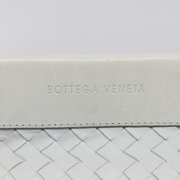 BOTTEGA VENETA INTRECCIATO Shoulder Bag Leather Light Blue Gold Auth ka6365