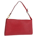 LOUIS VUITTON Epi Pochette Accessoires Accessory Pouch Red M52987 LV Auth ka6369-1