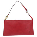 LOUIS VUITTON Epi Pochette Accessoires Accessory Pouch Red M52987 LV Auth ka6369-13