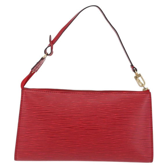 LOUIS VUITTON Epi Pochette Accessoires Accessory Pouch Red M52987 LV Auth ka6369