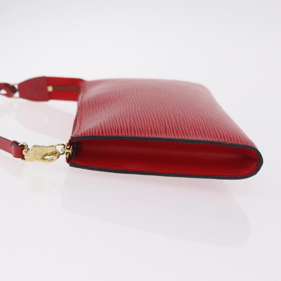 LOUIS VUITTON Epi Pochette Accessoires Accessory Pouch Red M52987 LV Auth ka6369