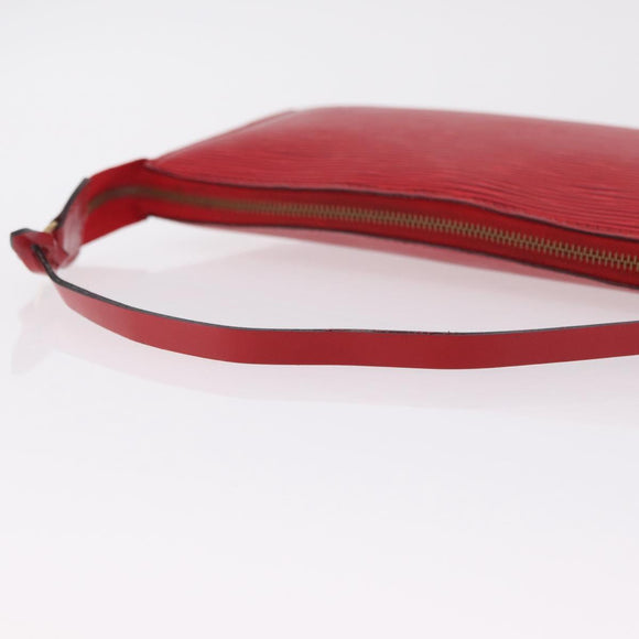 LOUIS VUITTON Epi Pochette Accessoires Accessory Pouch Red M52987 LV Auth ka6369