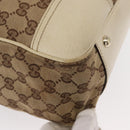 GUCCI GG Canvas Web Sherry Line Pretty Tote Bag Beige Gold 163805 Auth ka637-9