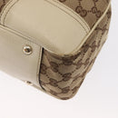 GUCCI GG Canvas Web Sherry Line Pretty Tote Bag Beige Gold 163805 Auth ka637-16