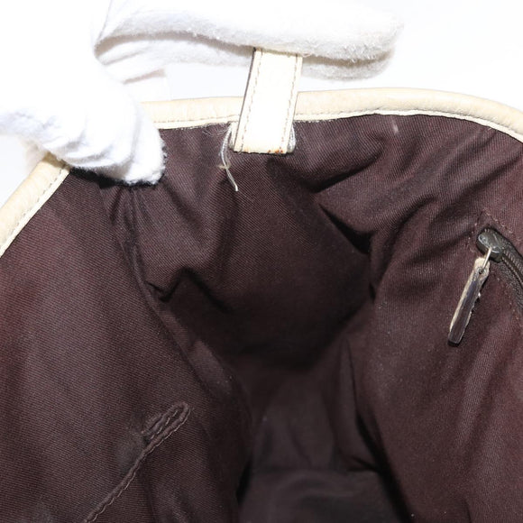 GUCCI GG Canvas Web Sherry Line Pretty Tote Bag Beige Gold 163805 Auth ka637