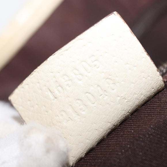 GUCCI GG Canvas Web Sherry Line Pretty Tote Bag Beige Gold 163805 Auth ka637