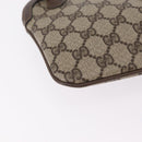 GUCCI GG Supreme Web Sherry Line Bag PVC Beige Gold 904 02 047 Auth ka6370-13