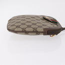 GUCCI GG Supreme Web Sherry Line Bag PVC Beige Gold 904 02 047 Auth ka6370-4