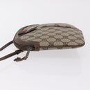 GUCCI GG Supreme Web Sherry Line Bag PVC Beige Gold 904 02 047 Auth ka6370-6