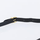 Salvatore Ferragamo Gancini Hand Bag Leather 2way Black Gold Auth ka6377-16