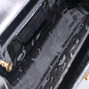 Salvatore Ferragamo Gancini Hand Bag Leather 2way Black Gold Auth ka6377-11