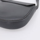 CELINE Shoulder Bag Leather Gray Gold Auth ka6378-16