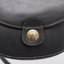 CELINE Shoulder Bag Leather Gray Gold Auth ka6378-18