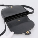 CELINE Shoulder Bag Leather Gray Gold Auth ka6378-19