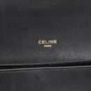 CELINE Shoulder Bag Leather Gray Gold Auth ka6378-20