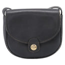 CELINE Shoulder Bag Leather Gray Gold Auth ka6378-13