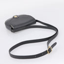 CELINE Shoulder Bag Leather Gray Gold Auth ka6378-8