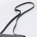 CELINE Shoulder Bag Leather Gray Gold Auth ka6378-14