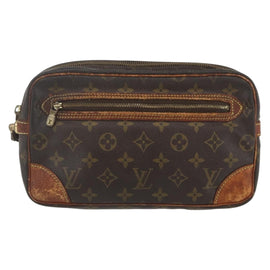 LOUIS VUITTON Monogram Clutch Bag 2 Set LV Auth ka638 - 0