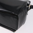 GUCCI Shoulder Bag Patent Leather Black Silver 001 2113 1677 Auth ka6380-15