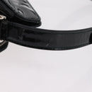GUCCI Shoulder Bag Patent Leather Black Silver 001 2113 1677 Auth ka6380-16
