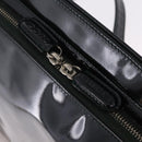 GUCCI Shoulder Bag Patent Leather Black Silver 001 2113 1677 Auth ka6380-19