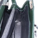 GUCCI Shoulder Bag Patent Leather Black Silver 001 2113 1677 Auth ka6380-26
