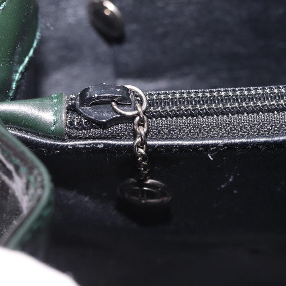 GUCCI Shoulder Bag Patent Leather Black Silver 001 2113 1677 Auth ka6380