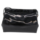 GUCCI Shoulder Bag Patent Leather Black Silver 001 2113 1677 Auth ka6380-3