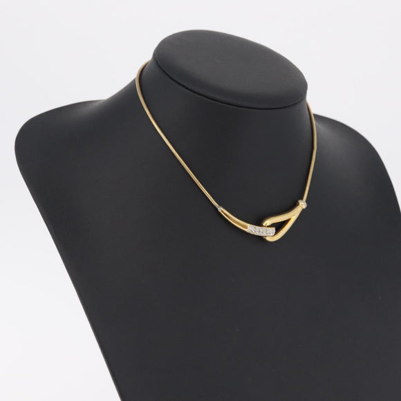 GIVENCHY Necklace Metal Gold Tone Auth ka6381