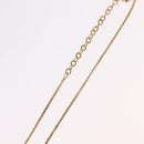 Christian Dior Rhinestone Necklace Metal Gold Tone Auth ka6383-12