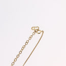 Christian Dior Rhinestone Necklace Metal Gold Tone Auth ka6383-13