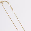 Christian Dior Rhinestone Necklace Metal Gold Tone Auth ka6383-6