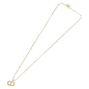 Christian Dior Rhinestone Necklace Metal Gold Tone Auth ka6383-8
