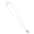Christian Dior Rhinestone Necklace Metal Gold Tone Auth ka6386-2