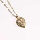 Christian Dior Rhinestone Necklace Metal Gold Tone Auth ka6386-3