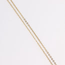 Christian Dior Rhinestone Necklace Metal Gold Tone Auth ka6386-5